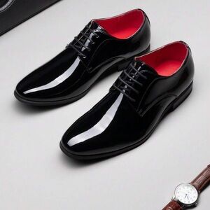 Men's Black Patent Leather Dress Shoes